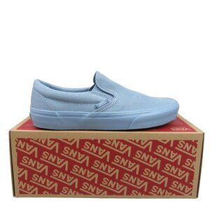 Vans Classic Slip On Pastel Mono Blue Shoes Womens Size 7.5 NEW